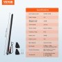 VEVOR 1000N Linear Actuator DC 12V Linear Drive IP54 Electric Linear Motor 500mm Stroke Length Noise Level ≤ 50dB Electric Door Opener 14mm/s Travel Speed ​​Linear Technology Adjustment Drive