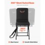 VEVOR Opvouwbare kampeerstoel, visstoel met rugleuning en verstelbare schouderriem, opvouwbare tuinstoel (draagvermogen 136 kg), 360° stille rotatie voor picknick, tuin, buiten, zwart