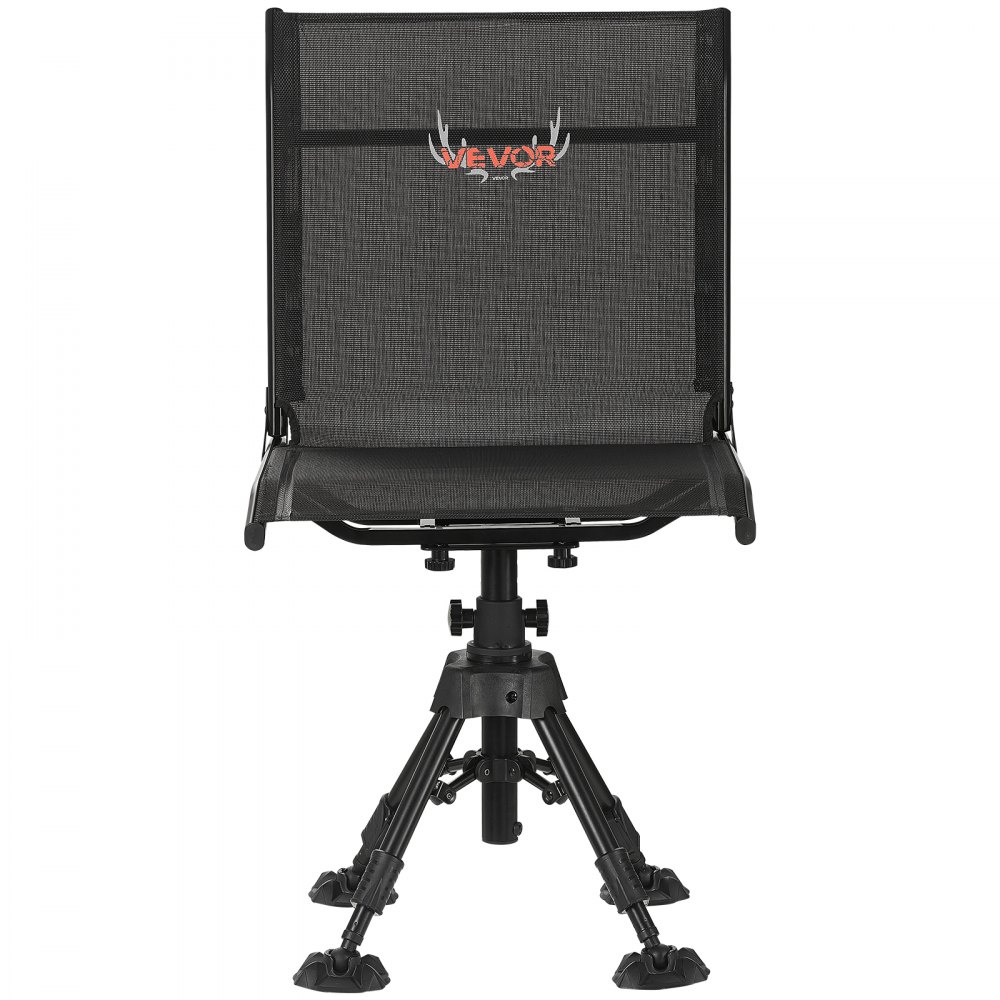 VEVOR Opvouwbare kampeerstoel, visstoel met stalen frame, in hoogte verstelbare opvouwbare tuinstoel (draagvermogen 158 kg), 360° stil draaibaar, 420-625 mm (zithoogte) voor picknick, tuin, buiten