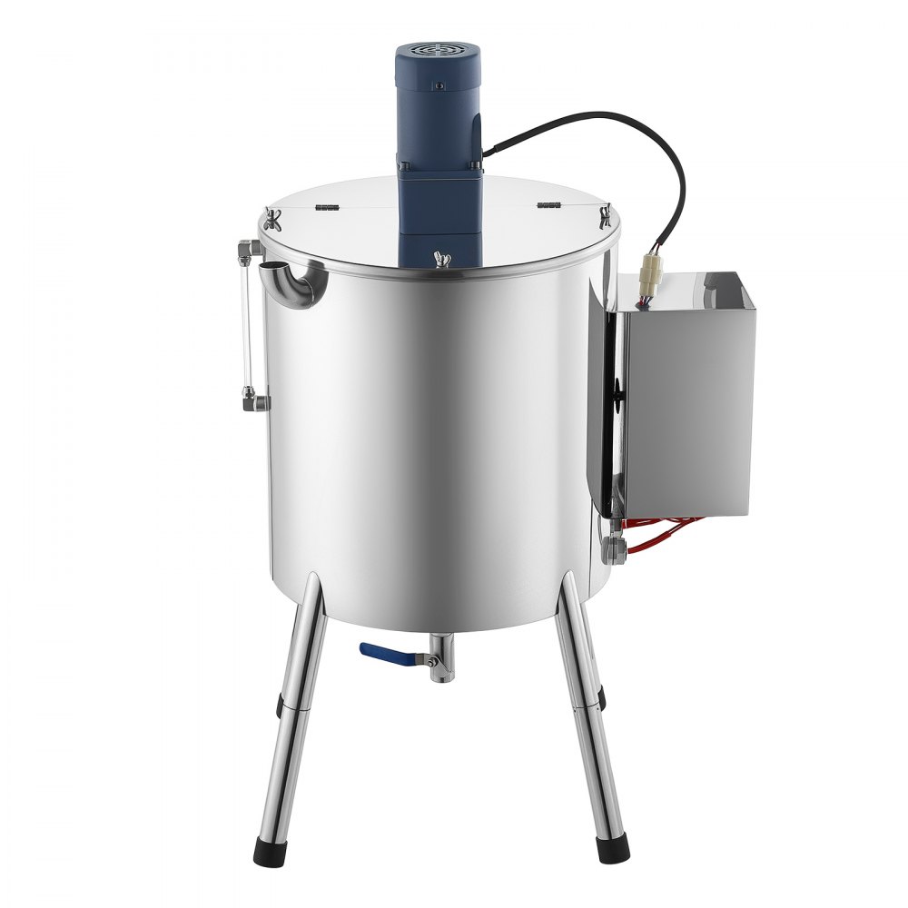 VEVOR elektrische vulmachine, flessenvulmachine met trechter van 30 liter, vulsysteem voor kaarsenwas en cosmetica, roestvrijstalen behuizing, verwarmings- en mengfunctie, temperatuurregeling, T-vormig mengmes