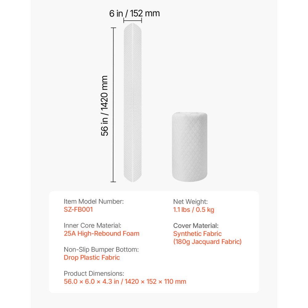 VEVOR Toddlers Bed Bumper, 56-inch Non-Slip Bed Rail Bumper, High-Rebound Foam Bedrail Guard for Toddlers with Machine-Washable Cover for Twin, Full, Queen & King Beds, Lightweight and Travel-Friendly