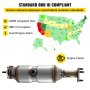 VEVOR High Flow Catalytic Converter For 2003-2007 Honda Accord DX/EX/LX 2.4L L4