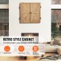 VEVOR Dartboard Cabinet, Solid Wood Dartboard Cabinet Set, Official Size Hideaway Cabinet with Socreboard and Accessories, Features Easy Assembly, Perfect for Cricket Games (Dartboard Not Included)