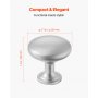 VEVOR Cabinet Knobs, 25 Pack, 1.1 Inch Zinc Alloy Drawer Pulls & Door Handles, Mushroom Kitchen Dresser Solid Knobs, Cupboard Hardware with Screws for Bathroom Closet Cabinets Drawers, Nickel Color