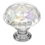 VEVOR meubelknoppen, verpakking van 12, 31 mm kastknoppen van acryl en zinklegering, ladeknoppen, massief ruitvormige keukenknoppen, knop met schroeven voor badkamer, kasten, laden