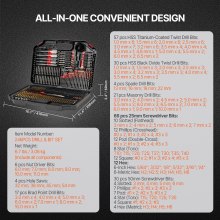 VEVOR boorset 246-delige schroevendraaierbitset met draagtas multifunctioneel