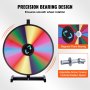 VEVOR 18 inch Spinning Prize Wheel, 14 Slots Tabletop Spinner, Heavy Duty Roulette Wheel with a Dry Erase and 2 Markers, Win Fortune Spin Games in Party Pub Trade Show Carnival