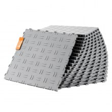 VEVOR Garagevloerfittingen, 305 x 305 x 13,4 mm, 50-delige industriële vloer, antislip dubbelzijdige gestructureerde garagevloer, voor garages, kelders, reparatiewerkplaatsen, zilver
