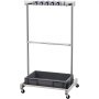 VEVOR Tuingereedschapstandaard 1243x508x660mm Gereedschapshouder Organizer Roestvrij staal PP Multifunctionele tuingereedschap opbergrek 10 Gereedschapsvakken 24 Haken Tuingereedschaphouder Bezemhouder