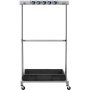 VEVOR Tuingereedschapstandaard 1243x508x660mm Gereedschapshouder Organizer Roestvrij staal PP Multifunctionele tuingereedschap opbergrek 10 Gereedschapsvakken 24 Haken Tuingereedschaphouder Bezemhouder