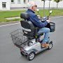 VEVOR Scooter Rear Basket, Heavy Duty Metal Wire Basket with Handle, Spacious Cargo Basket, Works with 1-inch Receiver, Compatible with Most Golden, Drive & Pride Mobility Scooter