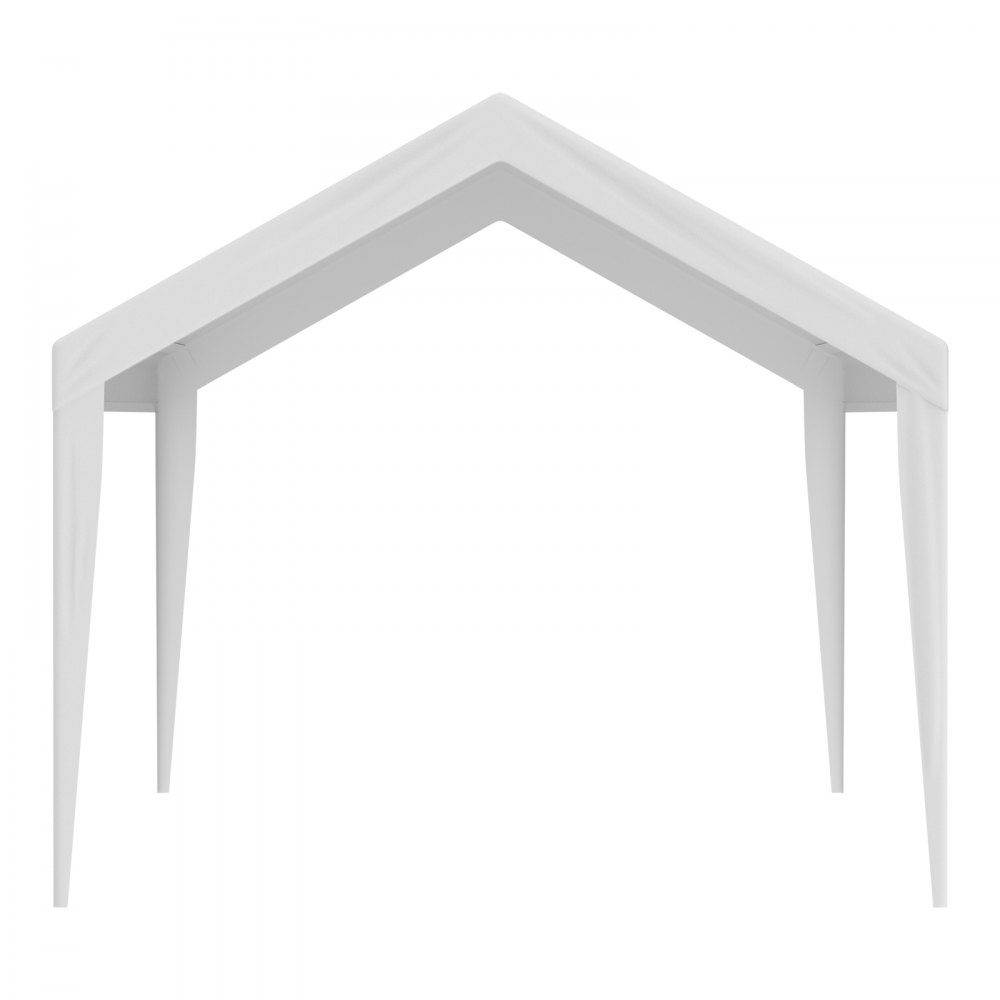 VEVOR Carport Garage Tent, 3 x 6 m, Garage Daktent, Waterdicht en UV-bestendig, Eenvoudige installatie met spanbanden, Wit (Alleen dakbedekking, frame niet inbegrepen)