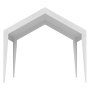 Witte VEVOR carport overkapping met vier poten en puntdakconstructie.