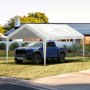 VEVOR Carport Replacement Canopy Cover 10 x 20 ft, Garage Top Tent Shelter Tarp Heavy-Duty Waterproof & UV Protected, Easy Installation with Ball Bungees,White (Only Top Cover, Frame Not Include)
