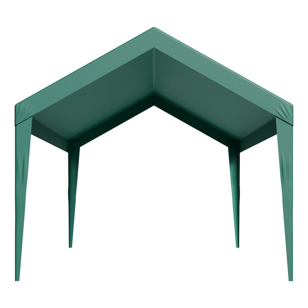 VEVOR Carport Replacement Canopy, 10 x 20 ft Potable Garage Tent Top Tarp, UV-Resistant & Waterproof Car Shelter Tarp, Heavy Duty Car Port Cover with Ball Buggees, Dark Green, Frame Not Included