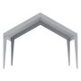 gray VEVOR carport canopy cover with angled roof and sturdy frame.
