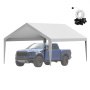 VEVOR Garagetent, 3,9 x 6,1 m, Garagedaktent, Onderdak, Waterdicht en UV-bestendig, Eenvoudige installatie met spanbanden, Grijs (Alleen dakbedekking, frame niet inbegrepen)