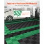 VEVOR Interlocking Drainage Mat, 50 Pcs Modular Interlocking Cushion, 12” x 12” Splicing Drainage Mats, Non-Slip Green PP Drainage Floor Tile and Shower Mat, for Garage, Garden, Kitchen & Outdoor