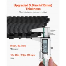 VEVOR Drainagemat Garagevloertegels Modulaire in elkaar grijpende mat 31x31cm