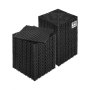 VEVOR Interlocking Drainage Mat, 12” x 12” Modular Interlocking Cushion, 55 Pcs Splicing Drainage Mats, Non-Slip Black PP Drainage Floor Tile and Shower Mat, for Garage, Garden, Kitchen & Outdoor