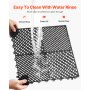 VEVOR Interlocking Drainage Mat, 15.7” x 15.7” Modular Interlocking Cushion, 24 Pcs Splicing Drainage Mats, Non-Slip Black PP Drainage Floor Tile and Shower Mat, for Garage, Garden, Kitchen & Outdoor