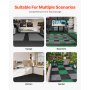 VEVOR Interlocking Drainage Mat, 15.7” x 15.7” Modular Interlocking Cushion, 24 Pcs Splicing Drainage Mats, Non-Slip Black PP Drainage Floor Tile and Shower Mat, for Garage, Garden, Kitchen & Outdoor