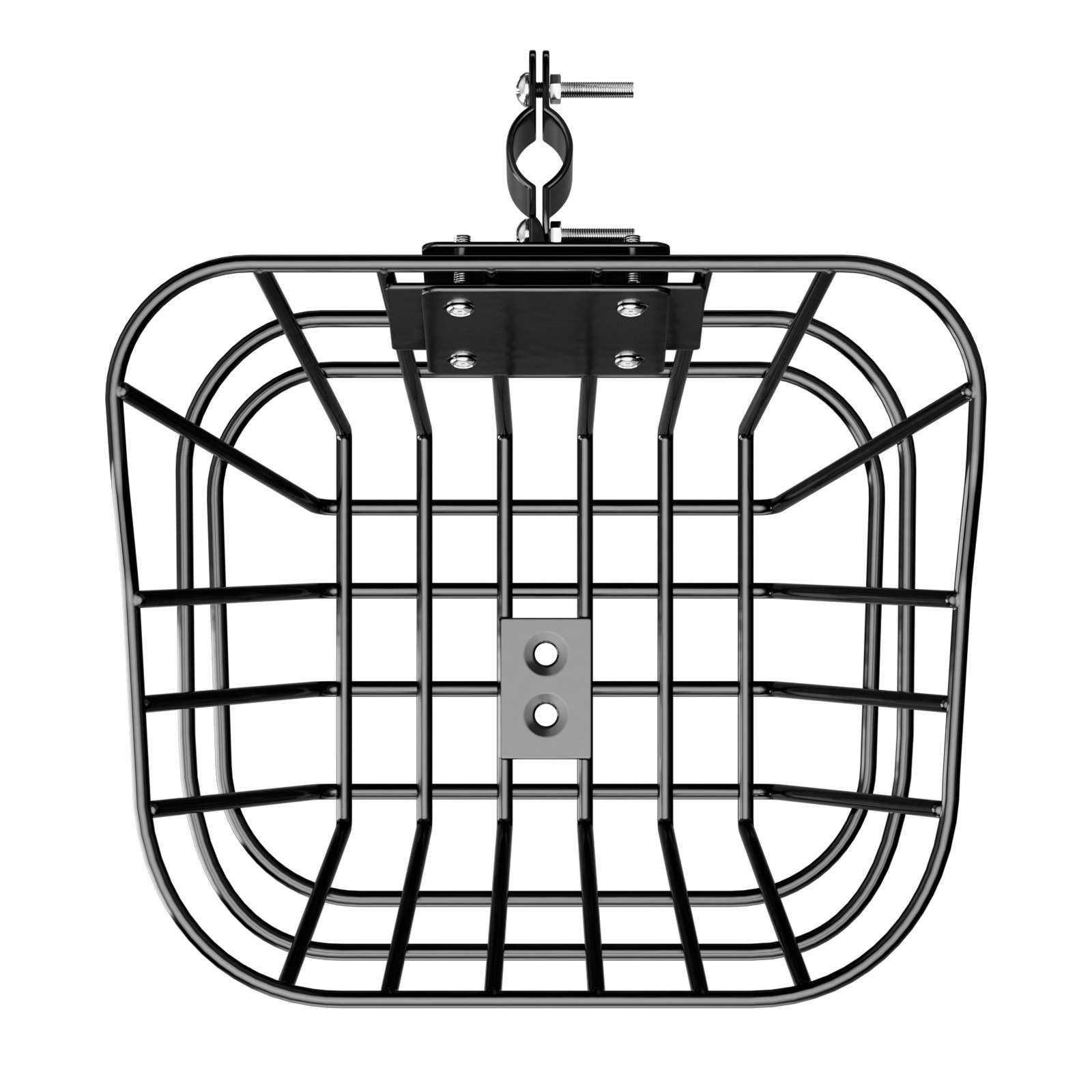 VEVOR voorwielmand 245x215x180 mm, scootermand met vaste bevestiging, max. draagvermogen 9 kg, stuurmand van massief staal, fietsmand voor kinderen/fietsmand voor volwassenen/accessoire voor elektrische scooters die aan de knie bevestigd worden