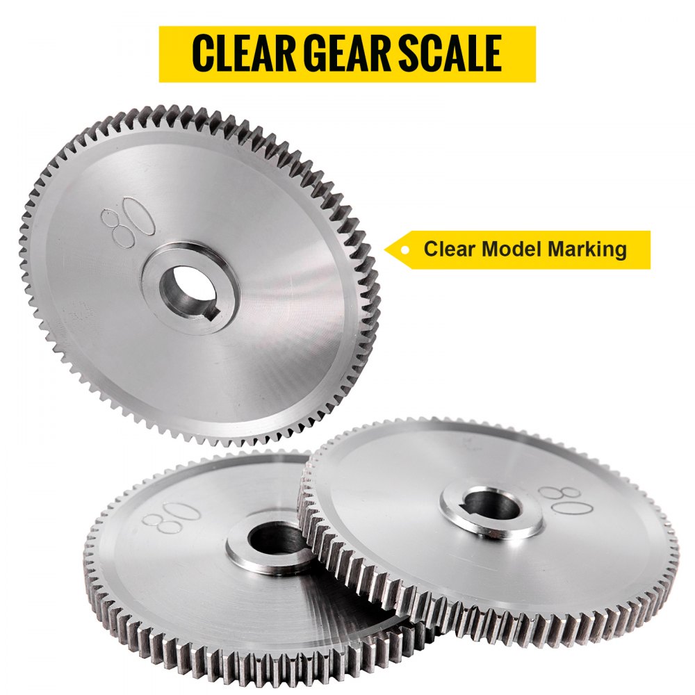 VEVOR Draaibank Metalen tandwielen Tandwiel Metalen tandwielset 27 Stks Draaibank Accessoires set voor Mini-draaibanken Draaibank Tandwielset Geschikt Zijn