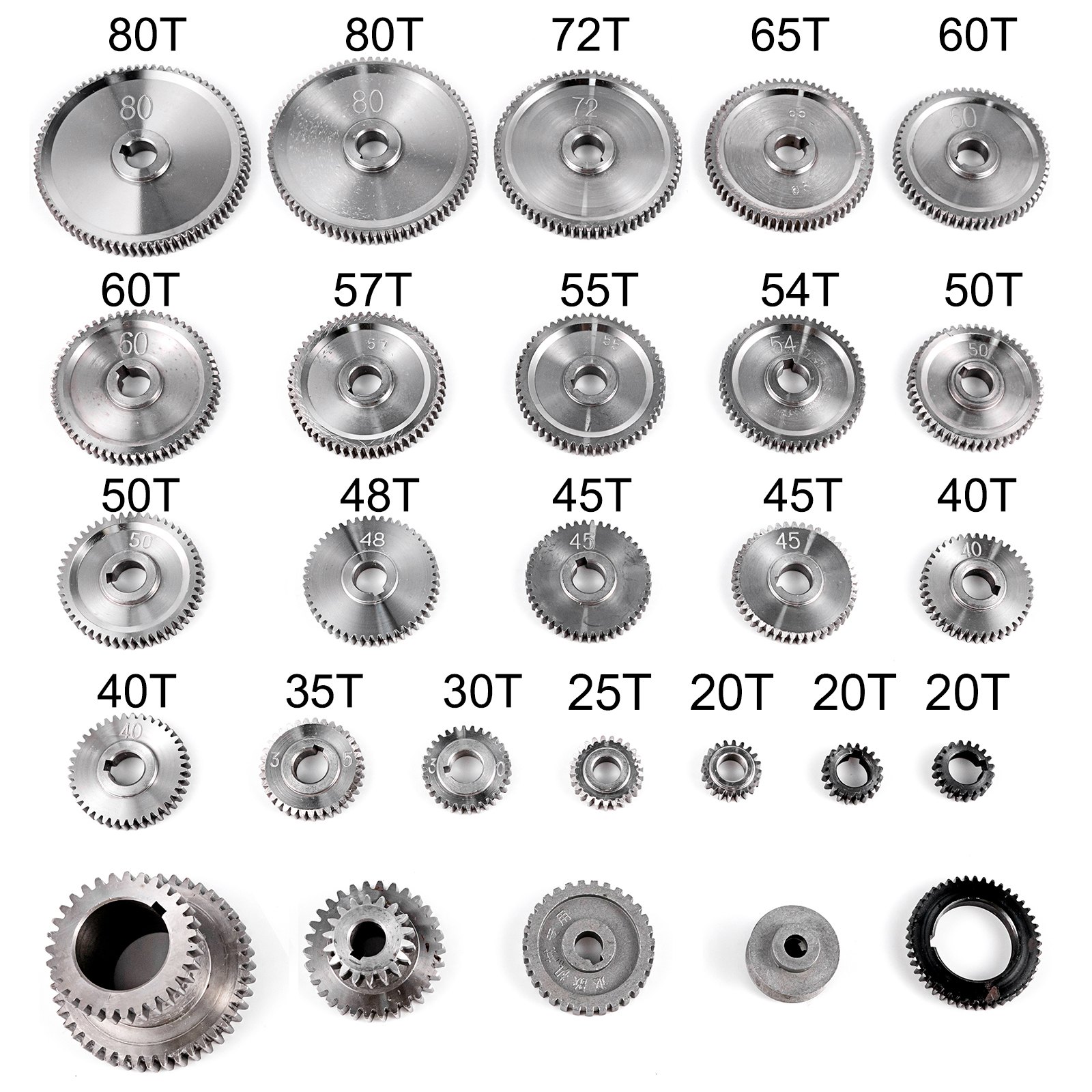 VEVOR Draaibank Metalen tandwielen Tandwiel Metalen tandwielset 27 Stks Draaibank Accessoires set voor Mini-draaibanken Draaibank Tandwielset Geschikt Zijn