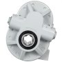 VEVOR hydraulische pomp van industriële kwaliteit met een zilverkleurige afwerking en in-/uitvoerpoorten.