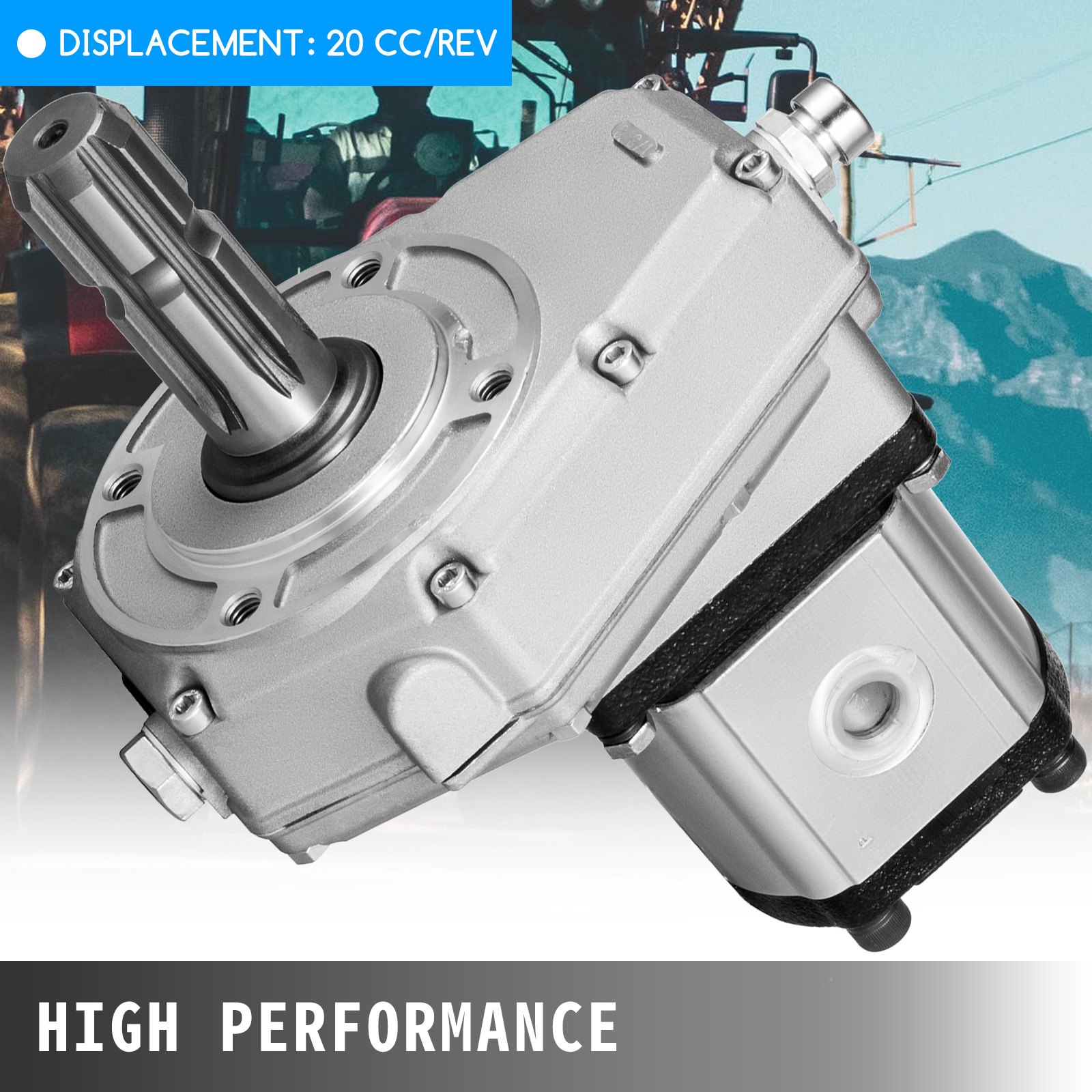 Vevor Pto Tandwielpomp, Versnellingsbak Hydraulische Pomp Lange Buismof 20cc 40l