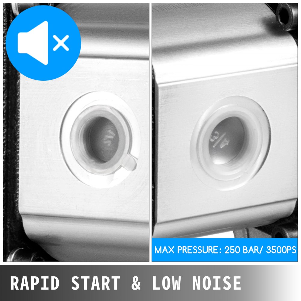Vevor Pto Tandwielpomp, Versnellingsbak Hydraulische Pomp 16cc 32l Lange Buismof