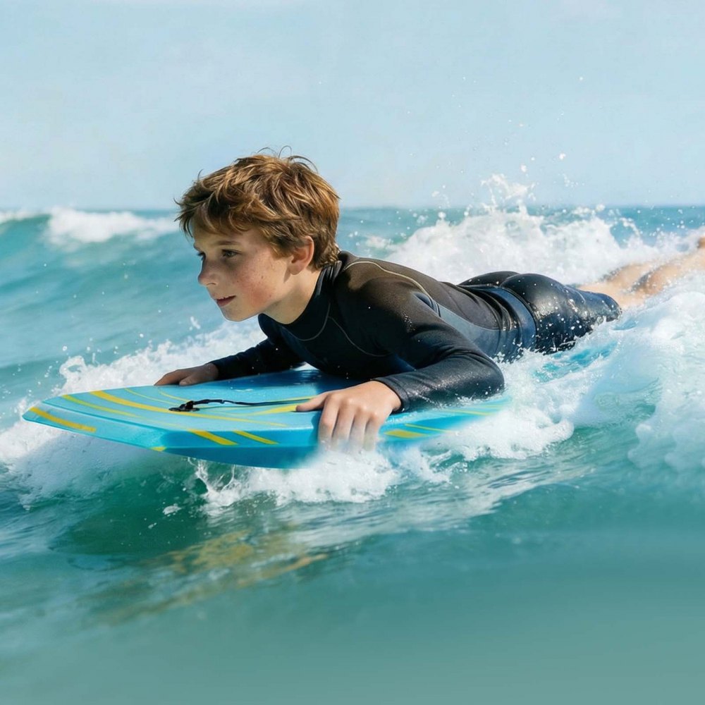 VEVOR Bodyboard 105,5x52 cm, waveboard gemaakt van IXPE HDPE met EPS-kern, surfboard inclusief polsbandje, UV-bescherming voor beginners en gevorderde surfers tot 82 kg, zwemboard voor strand, zee, zwembad en surfen