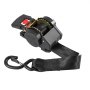 VEVOR Wielbevestigingsriem (44,45 x 1219,2 mm) met S-haken, treksterkte van 748 kg en draagvermogen van 250 kg, Motorfietsbevestigingssysteem Wielbevestigingsriem Bandenriem voor SUV's en aanhangers, Zwart