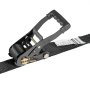VEVOR Wielbevestigingsband (50,8 x 3048 mm) met platte haak, treksterkte van 4540 kg en draagvermogen van 1512 kg, Motorfietsbevestigingssysteem Wielbevestigingsband Bandenband voor SUV's en aanhangwagens, Zwart