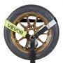 VEVOR Wielbevestigingsband (50,8 x 3048 mm) met platte haak, treksterkte van 4540 kg en draagvermogen van 1512 kg, Motorfietsbevestigingssysteem Wielbevestigingsband Bandenband voor SUV's en aanhangwagens, Zwart