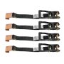 VEVOR Wielbevestigingsband (50,8 x 3048 mm) met platte haak, treksterkte van 4540 kg en draagvermogen van 1512 kg, Motorfietsbevestigingssysteem Wielbevestigingsband Bandenband voor SUV's en aanhangwagens, Zwart