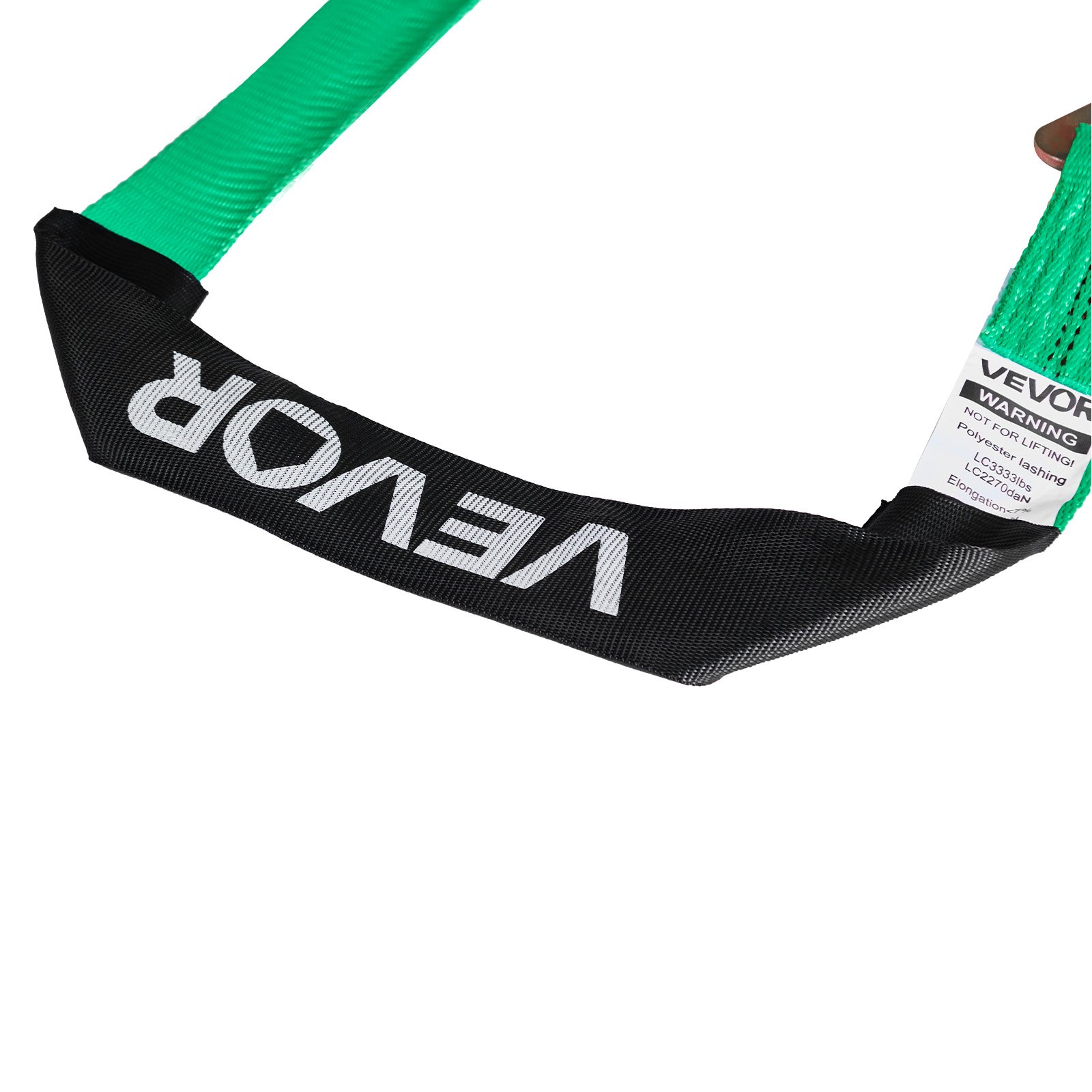 VEVOR Wielbevestigingsriemenset (50,8 x 3048 mm) met robuuste haken en O-ring, treksterkte van 4540 kg en draagvermogen van 1512 kg, motorfietsbevestigingssysteem, wielbevestigingsriem, bandenriem