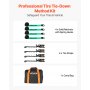 VEVOR Wheel Chock Tie-Down Kit, Tire-Style Tow Dolly Strap, Car Tie Down Kit with Heavy-Duty Hook, Break Strength 10009 lbs & Working Load 3333 lbs Motorcycle Tie-Down System for ATV, SUV, Trailer