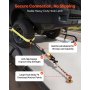 VEVOR Wheel Chock Tie-Down Kit, Tire-Style Tow Dolly Strap, Car Tie Down Kit with Heavy-Duty Hook, Break Strength 10009 lbs & Working Load 3333 lbs Motorcycle Tie-Down System for ATV, SUV, Snowmobiles