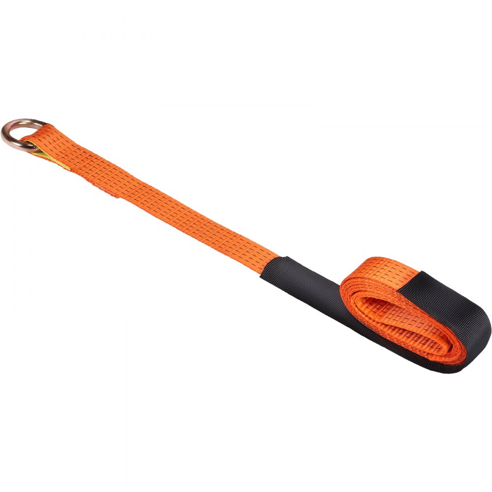 VEVOR Wielklem Spanbandenset, 50,8 x 3048 mm Autotransportriemen, 4-delig aanhangwagenspansysteem, 5000 kg breekbelasting, ATV's, Aanhangwagens, Wielklemmen, Spanbandaccessoires Oranje + Zwart