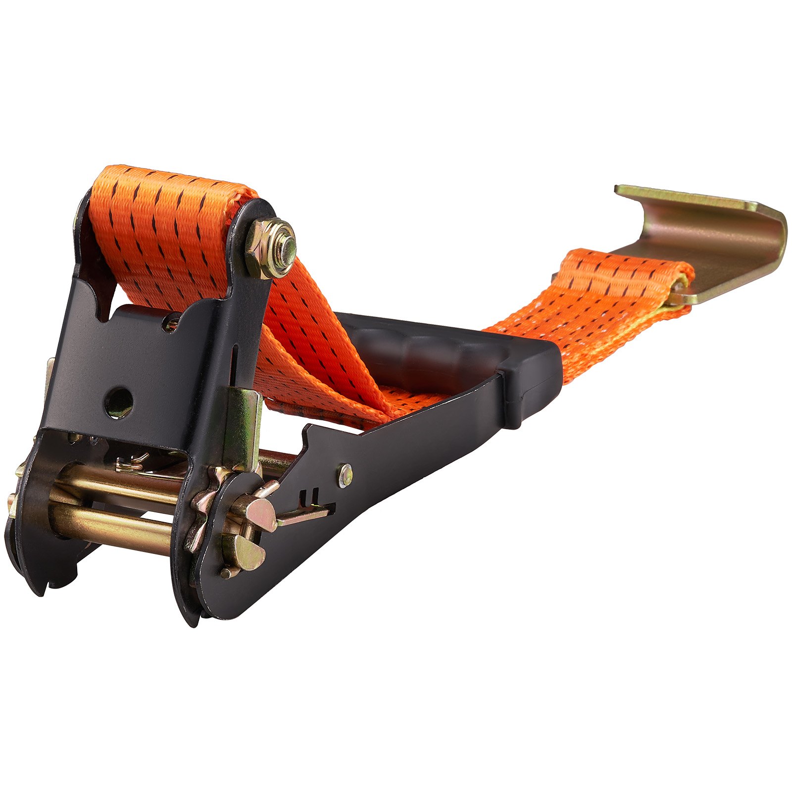 VEVOR Wielklem Spanbandenset, 50,8 x 3048 mm Autotransportriemen, 4-delig aanhangwagenspansysteem, 5000 kg breekbelasting, ATV's, Aanhangwagens, Wielklemmen, Spanbandaccessoires Oranje + Zwart