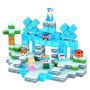 VEVOR Magnetische Bouwstenen, 150-delige Gletsjerkasteelset, Magnetische Blokken, STEM Montessori Sensorisch Speelgoed als Kerst- & Verjaardagscadeau, Constructiestapelspeelgoed, Vanaf 3 jaar