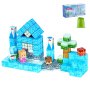 VEVOR Magnetische Bouwstenen, 150-delige Gletsjerkasteelset, Magnetische Blokken, STEM Montessori Sensorisch Speelgoed als Kerst- & Verjaardagscadeau, Constructiestapelspeelgoed, Vanaf 3 jaar