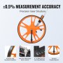 VEVOR measuring wheel 0-3km precision measuring wheel ±0.5% measuring roller rolling speedometer with telescopic rod 100-40cm measuring wheel φ317.5mm distance measuring device made of ABS + aluminum oxide incl. carrying bag