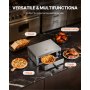 VEVOR Electric Pizza Oven for Countertops, 12-inch, 1500W, with Temp Control & 0-60 Min Timer, Even Baking Technology & Easy Clean Crumb Tray, Ideal for Both Commercial & Home Kitchens