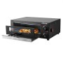 VEVOR elektrische pizzaoven, 30 cm tafelmodel pizzaoven 25-300 °C, 1450 W, pizzaoven met tijd- en temperatuurregeling & twee verwarmingselementen, grillrooster, voor keuken en horeca