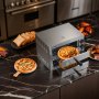VEVOR 12-inch 1700W elektrische pizzaoven voor op het aanrecht met temperatuurregeling en timer van 0-60 minuten, gelijkmatige baktechnologie en eenvoudig te reinigen kruimellade, ideaal voor commerciële en thuiskeukens