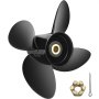 VEVOR buitenboordmotorpropeller, vervanging voor OEM 3587522, 4-bladige aluminium bootpropeller met 14-1/4 inch x 19 inch spoed, compatibel met Volvo Penta SX-aandrijving alle modellen, met 19 splines, rechts