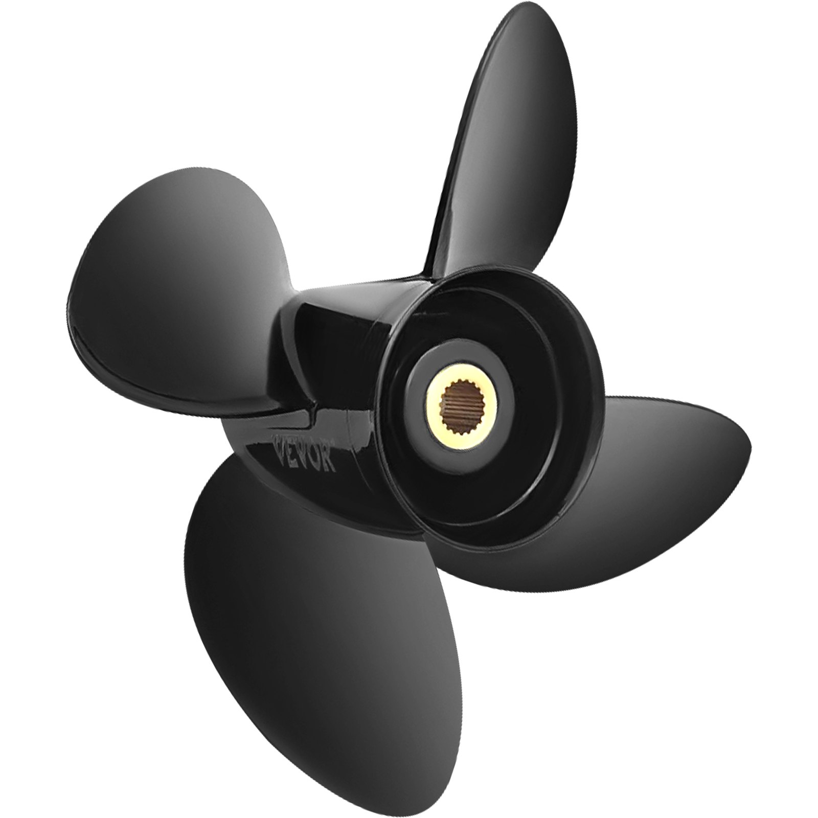 VEVOR buitenboordmotorpropeller, vervanging voor OEM 3587522, 4-bladige aluminium bootpropeller met 14-1/4 inch x 19 inch spoed, compatibel met Volvo Penta SX-aandrijving alle modellen, met 19 splines, rechts